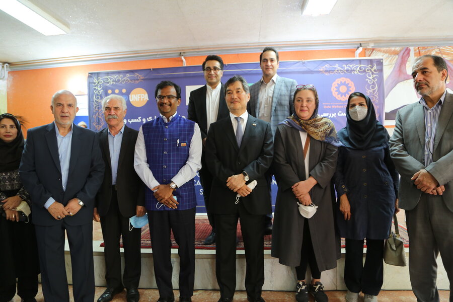 Ambassador of Japan and Representative of UNFPA paid a visit from Quds Elderly and Disabled Complex