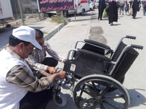 گزارش تصویری| ارایه خدمات توانبخشی به زائران حسینی در مرز مهران