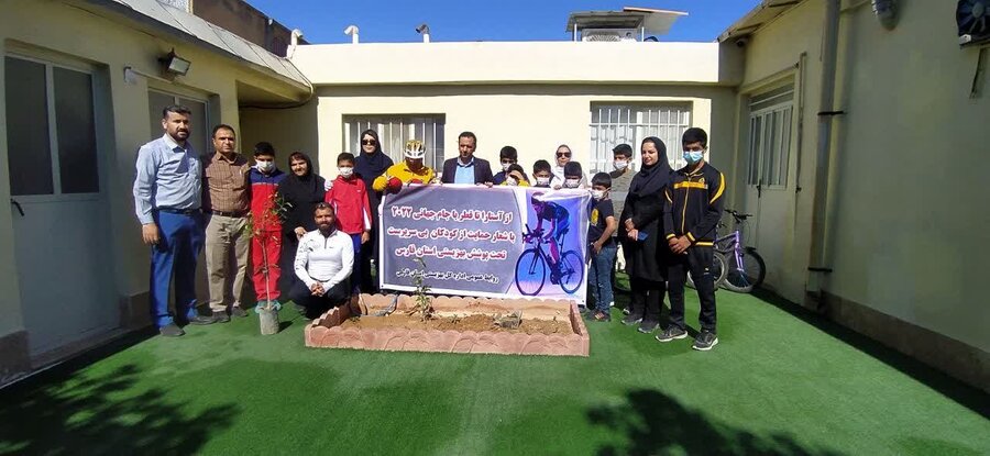 حضور دوچرخه سوار آستارایی در بهزیستی فارس
