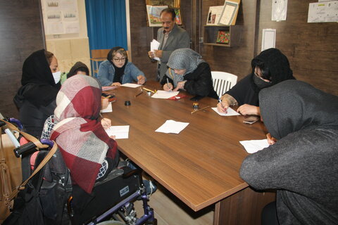 گزارش تصویری ابرگزاری مسابقه خوشنویسی در بین معلولین جامعه معلولین جسمی حرکتی استان