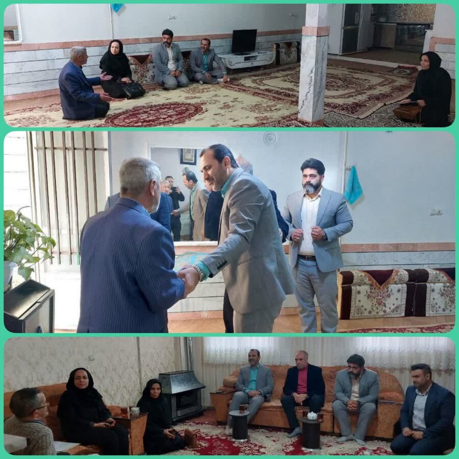 نظرآباد | دیدار فرماندار با همراهی رؤسای ادارات از خانواده های دارای چند عضو معلول