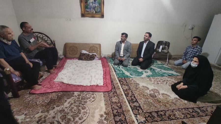 |بازدید مدیر کل بهزیستی خوزستان از خانواده های دارای چند معلول