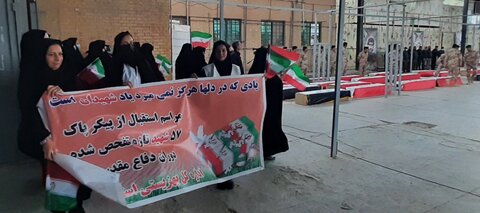 گزارش تصویری| استقبال از پیکر مطهر 57شهید گمنام در مهران