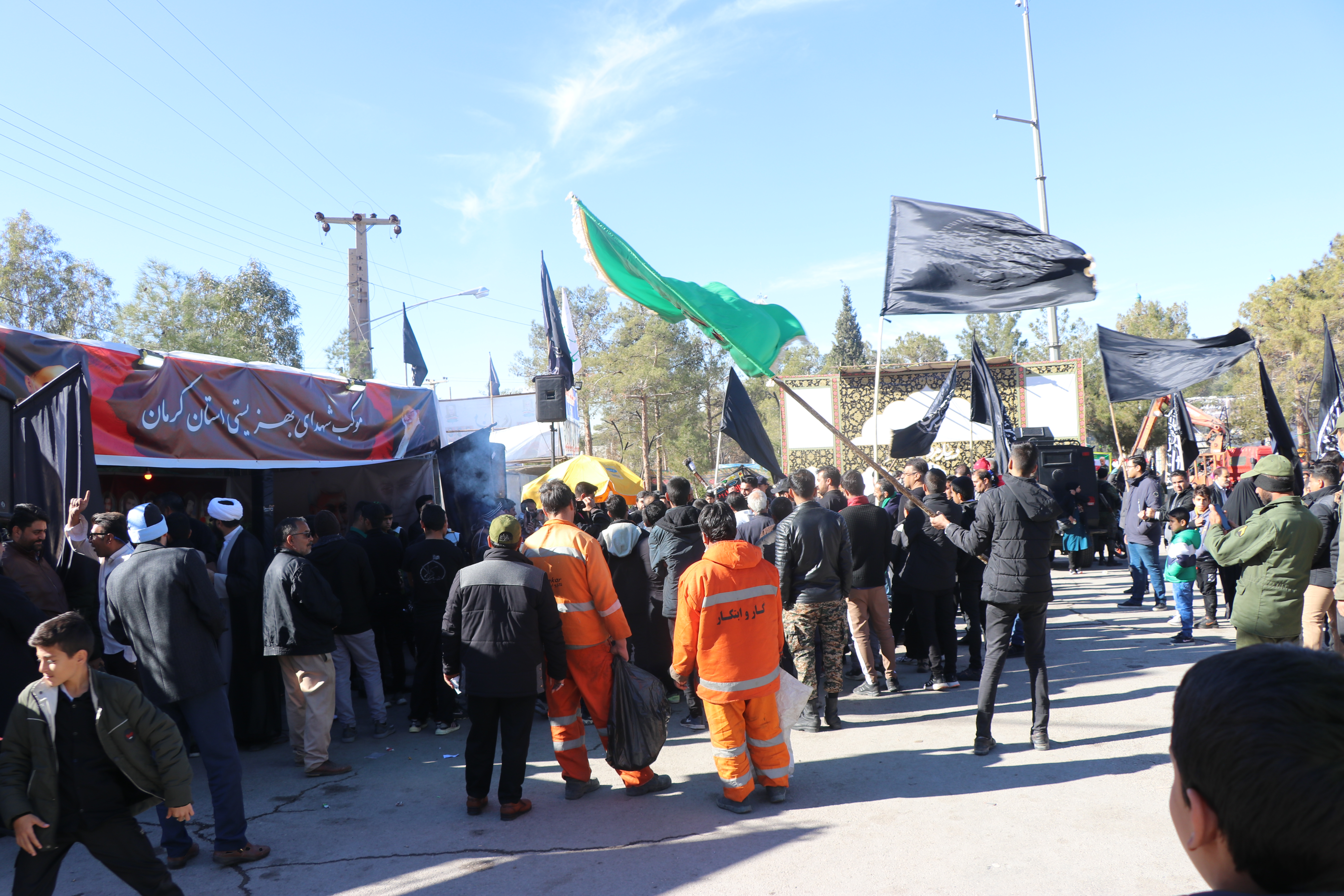 برپایی مراسم عزاداری در موکب شهدای بهزیستی