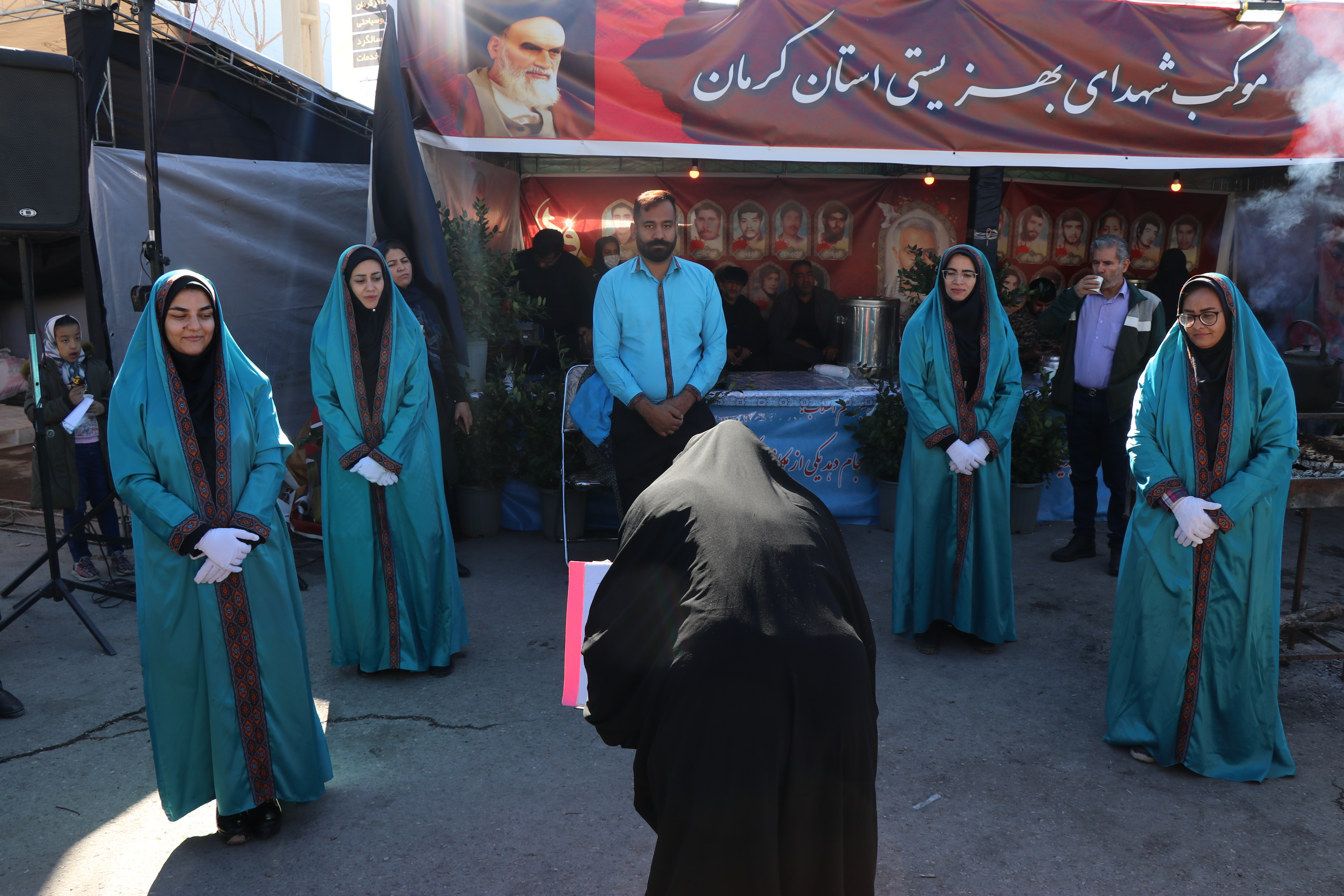 برپایی مراسم عزاداری در موکب شهدای بهزیستی