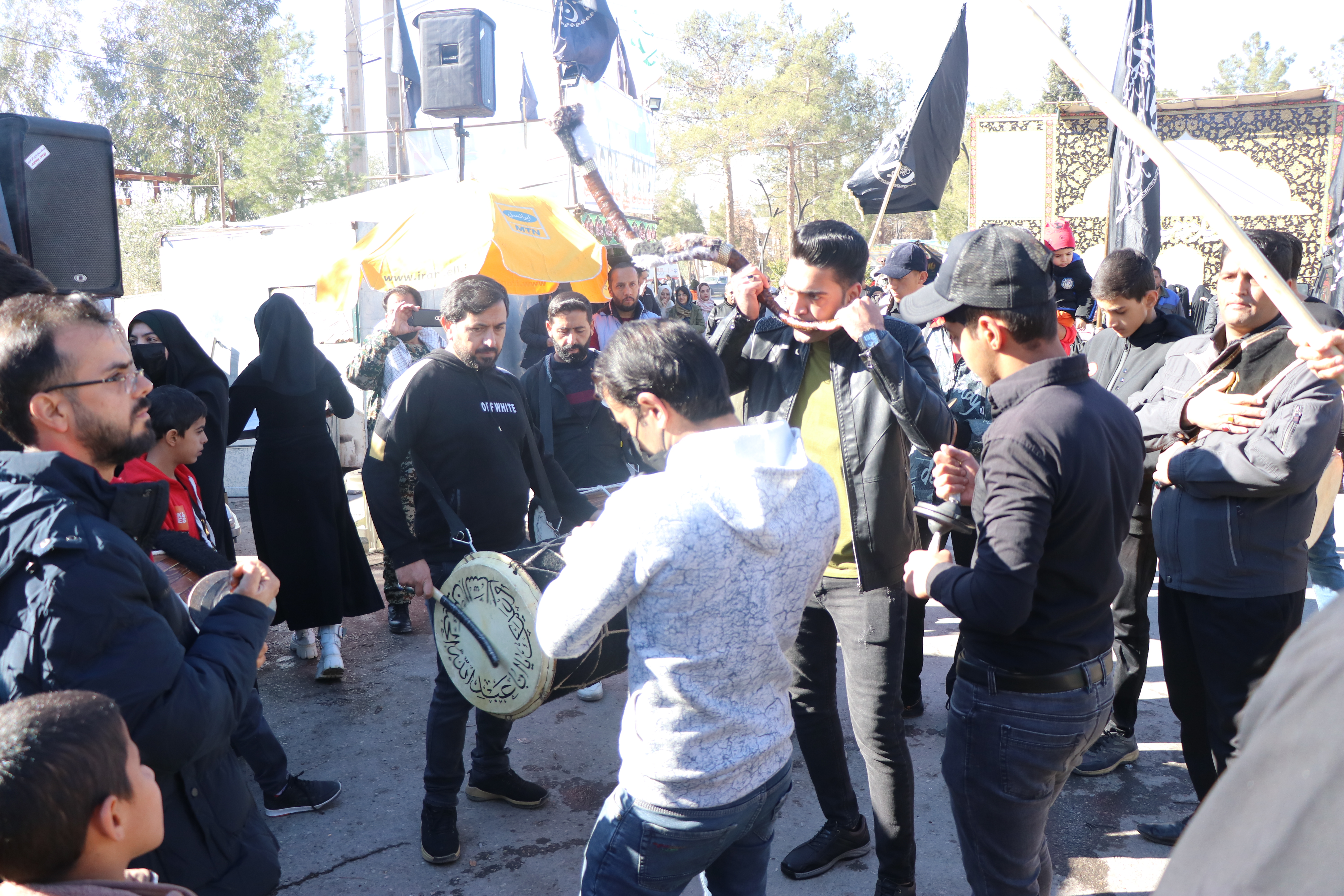 برپایی مراسم عزاداری در موکب شهدای بهزیستی