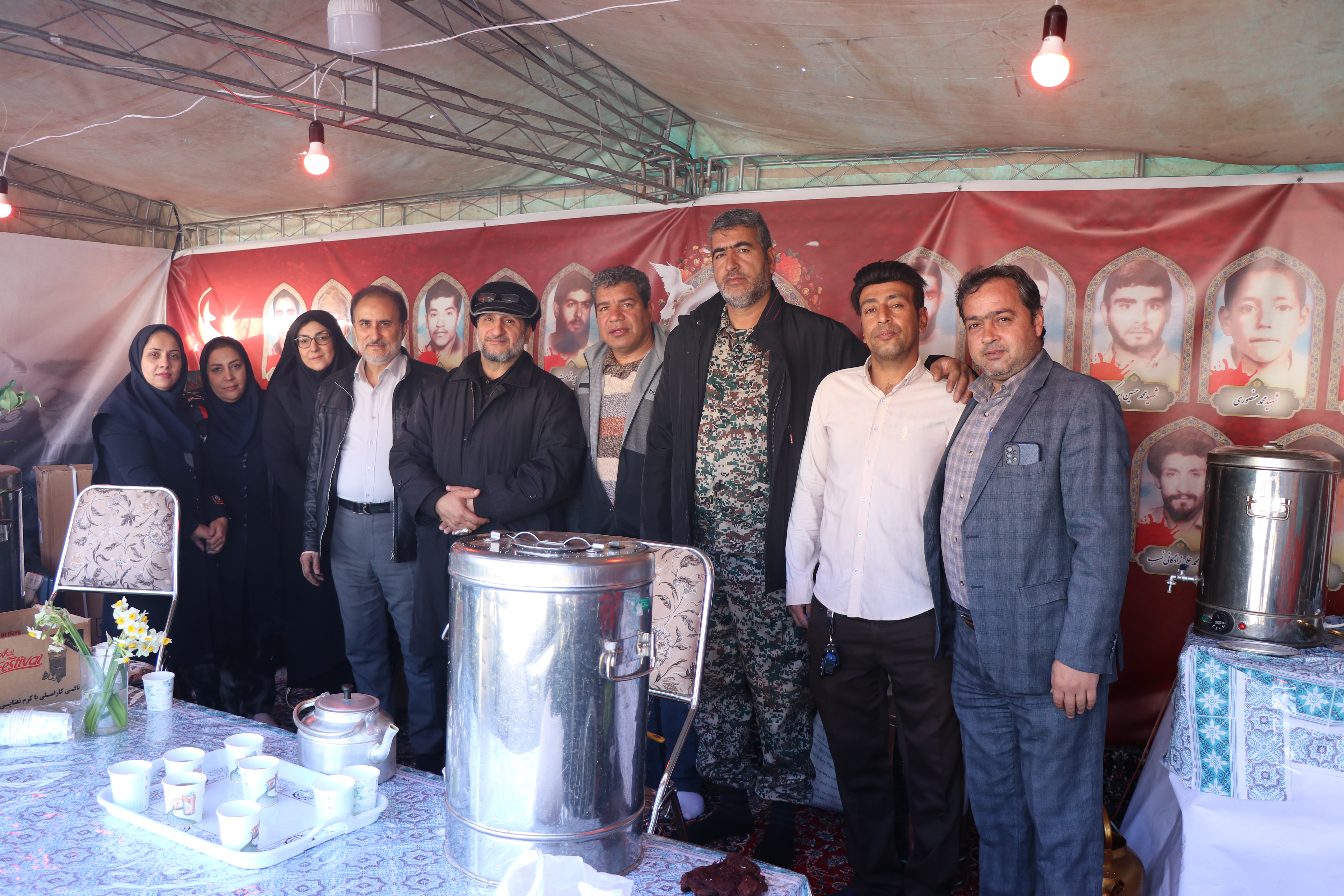 برپایی مراسم عزاداری در موکب شهدای بهزیستی