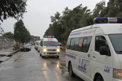 گزارش تصویری| مانور خودروهای اورژانس اجتماعی بهزیستی در مهران