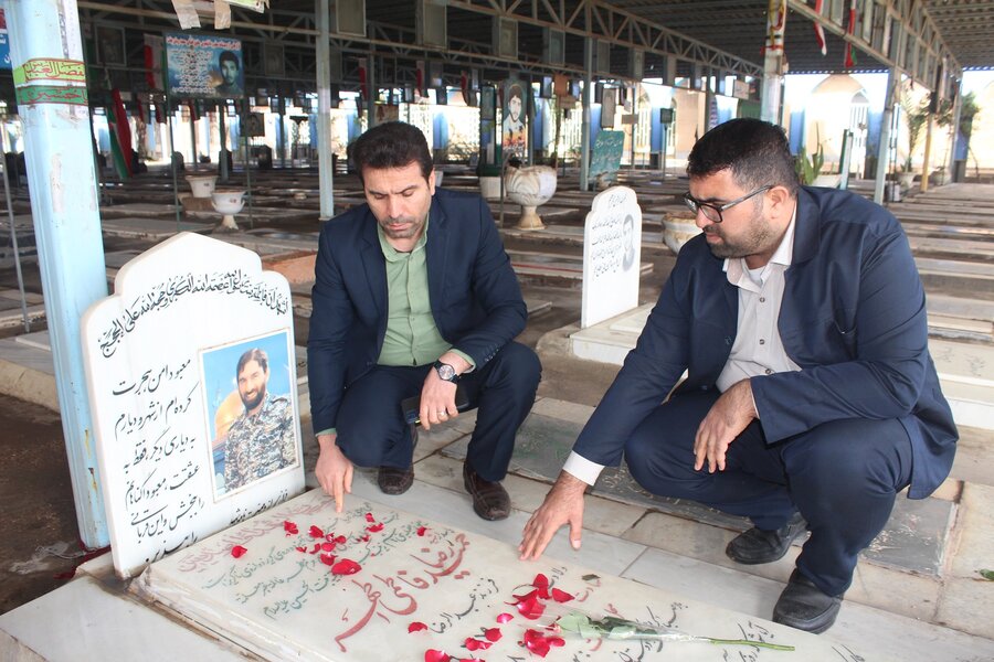 تجدید میثاق کارکنان بهزیستی خوزستان با شهدا