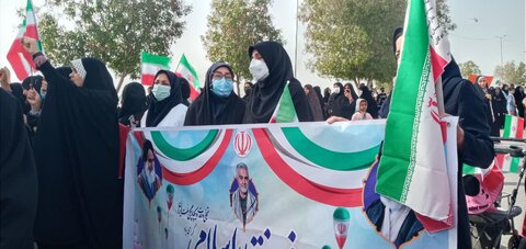 گزارش تصویری| حضور پرشور کارکنان بهزیستی هرمزگان در راهپیمایی ۲۲ بهمن