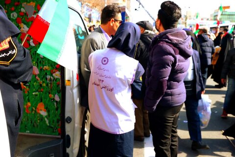 گزارش تصویری| حضور رئیس سازمان بهزیستی کشور در محل ارائه خدمات تخصصی در راه پیمایی ۲۲ بهمن