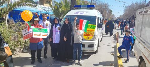 گزارش تصویری|شیراز|حضور همکاران بهزیستی شیراز و اورژانس اجتماعی شیراز در راهپیمایی ۲۲ بهمن