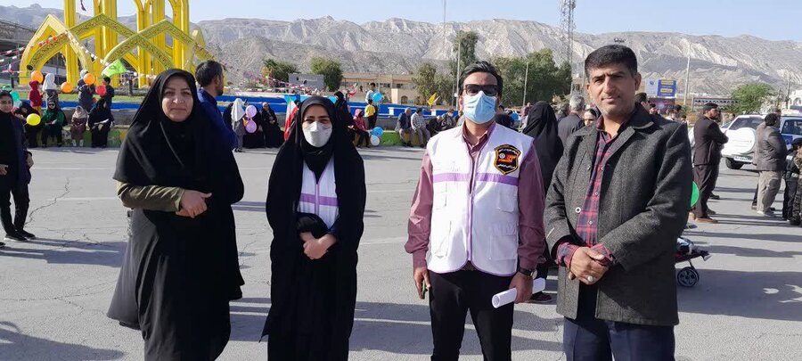 لامرد|حضور پرشور کارکنان بهزیستی شهرستان لامرد در راهپیمایی ۲۲ بهمن