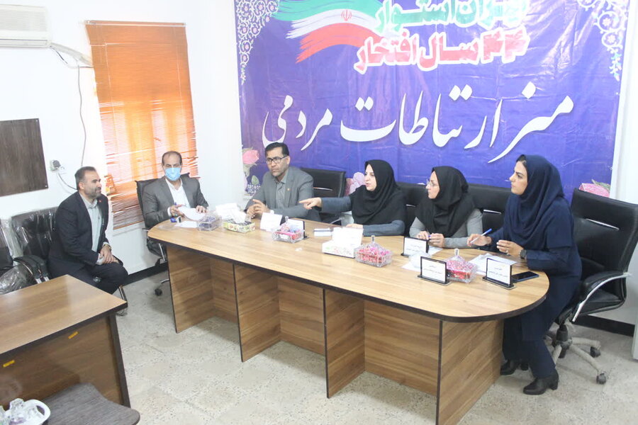 بر پایی میز ارتباطات مردمی بهزیستی بوشهر  در راستای  سفر ریاست جمهوری 