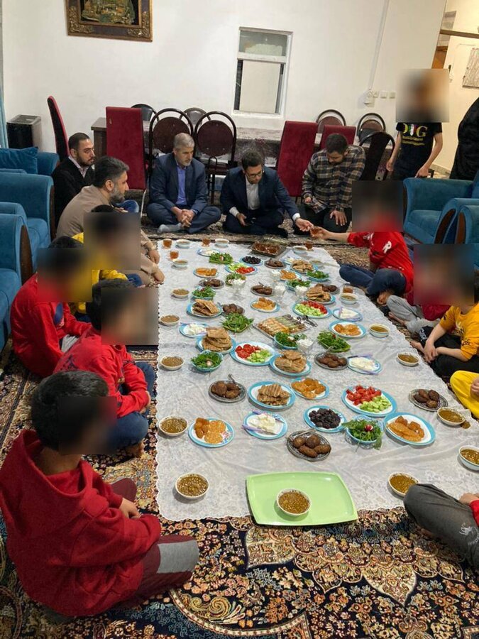 رودسر | ضیافت افطاری با کودکان تحت سرپرستی بهزیستی شهرستان رودسر