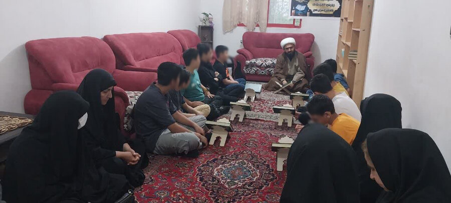 لاهیجان | مراسم قرائت قرآن و افطاری در خانه کودک و نوجوان نصیر شهرستان لاهیجان