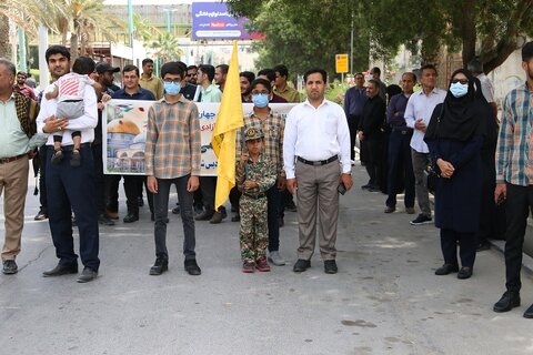 حضور پرشور مدیرکل و کارکنان بهزیستی استان هرمزگان در راهپیمایی روزجهانی قدس
