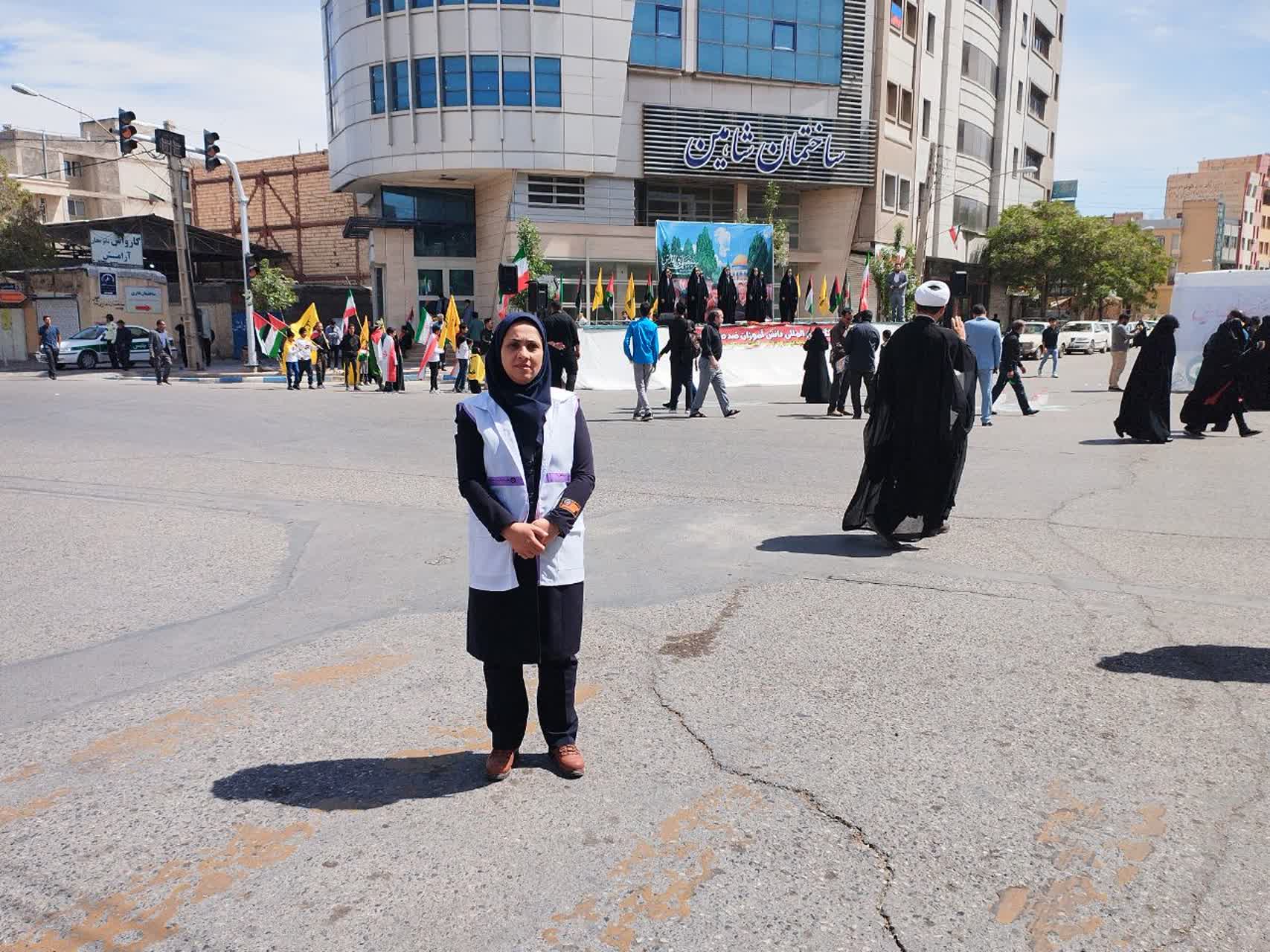 گزارش تصویری حضورکارکنان بهزیستی استان کرمان در راهپیمایی روز قدس