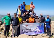 کرمانشاه | صعود گروه کوه‌نوردی مددکاران زاگرس به قله‌ی کچل، بام گیلانغرب 