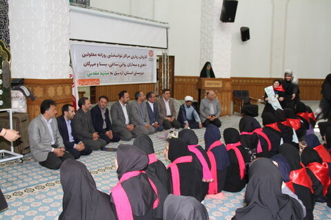 گزارش تصویری | آیین بدرقه توانخواهان تحت پوشش بهزیستی استان به مشهد مقدس