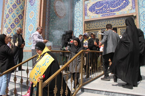 گزارش تصویری | آیین بدرقه توانخواهان تحت پوشش بهزیستی استان به مشهد مقدس