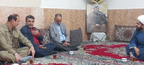 حضور مدیر پدافند غیرعامل و سرپرست حوزه مقاومت بسیج از منزل شهید اصلانی