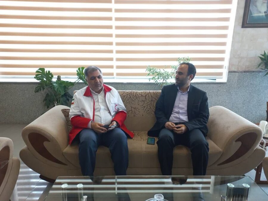 کرمانشاه | دیدار مدیرکل بهزیستی استان کرمانشاه با مدیر عامل جمعیت هلال‌احمر استان