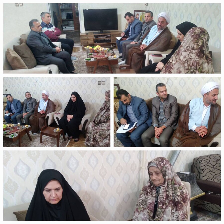 رودبار | دیدار مدیرکل بهزیستی گیلان با خانواده شهید "ایرج بزرگی" در شهرستان رودبار