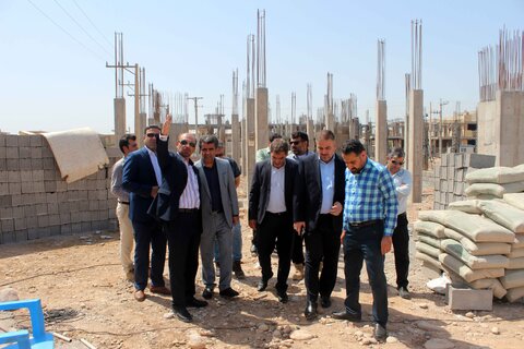 بازدید از پروژه‌های مسکن درحال ساخت مددجویان بهزیستی شهرستان دزفول 