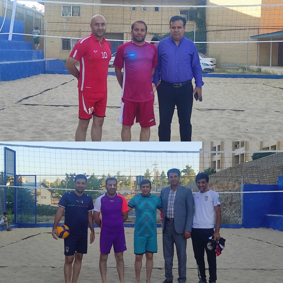 اختتامیه مسابقات والیبال ساحلی به مناسبت هفته بهزیستی با قهرمانی تیم بهزیستی استان 