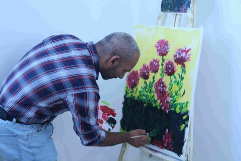 گزارش تصویری| برگزاری مسابقات آزاد مهارت، نقاشی روی بوم