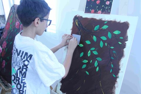 گزارش تصویری| برگزاری مسابقات آزاد مهارت، نقاشی روی بوم