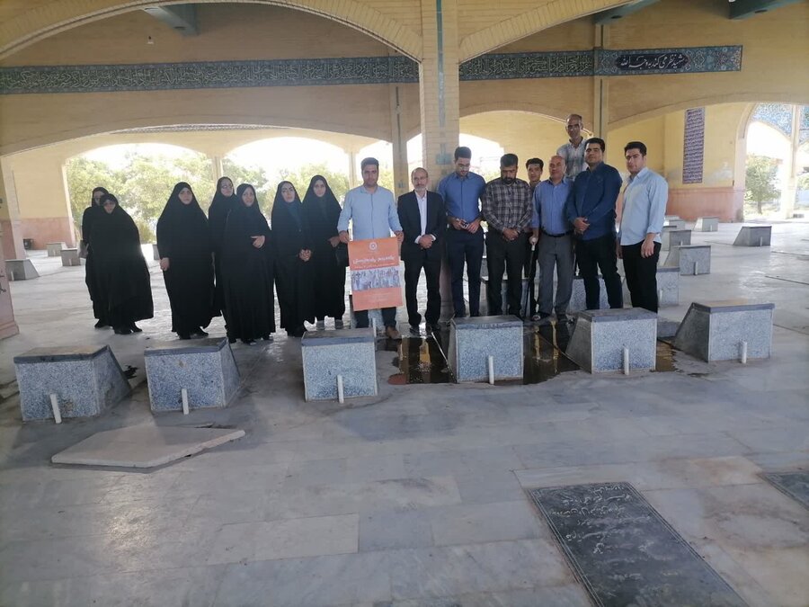 کبودراهنگ | غبار روبی مزار شهدا بمناسبت گرامیداشت هفته بهزیستی