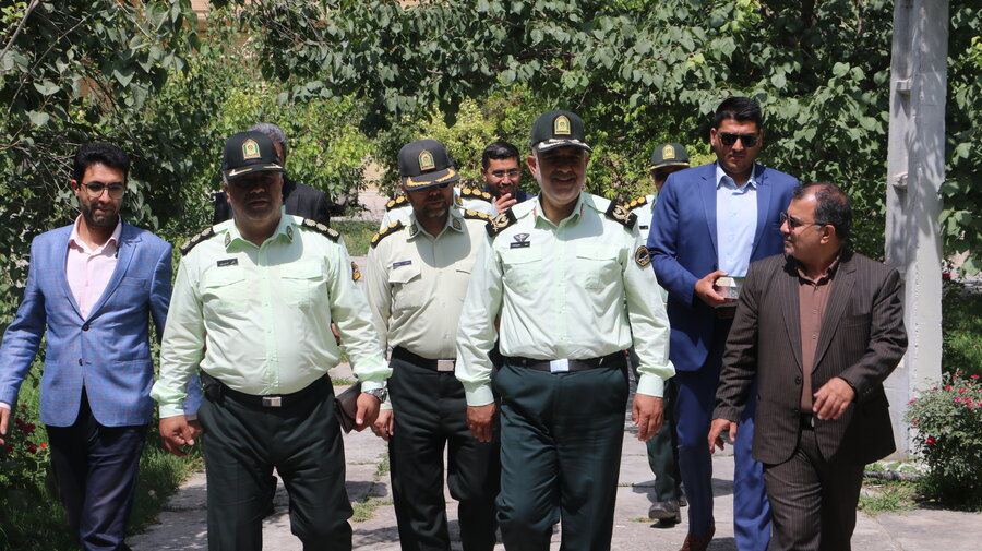 حضور سردار مطهری زاده فرمانده نیروی انتظامی استان در اداره کل بهزیستی استان
