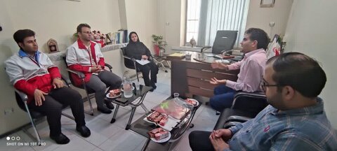 بهار| دیدار رئیس و کارکنان هلال احمر با سرپرست اداره بهزیستی شهرستان