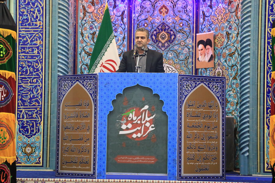 سخنرانی مدیرکل بهزیستی گیلان پیش از خطبه های نماز جمعه در مصلی امام خمینی(ره) رشت