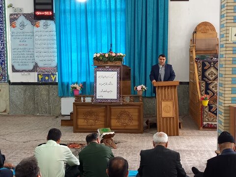 نیر| سخنرانی رئیس بهزیستی شهرستان نیر در نماز جمعه