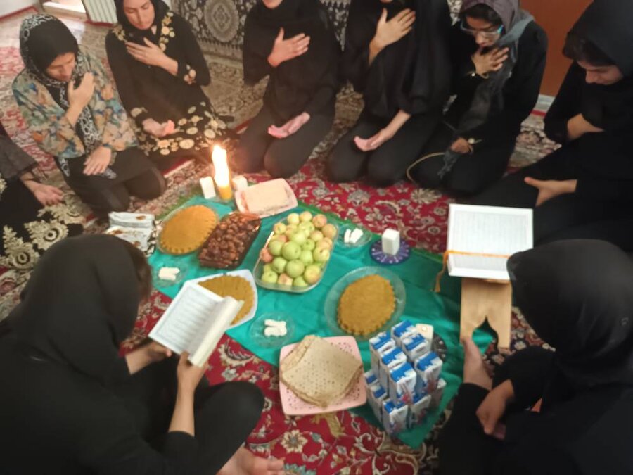 فیروزکوه| مراسم عزاداری مرکز توانبخشی دختران نیلوفر در دهه محرم