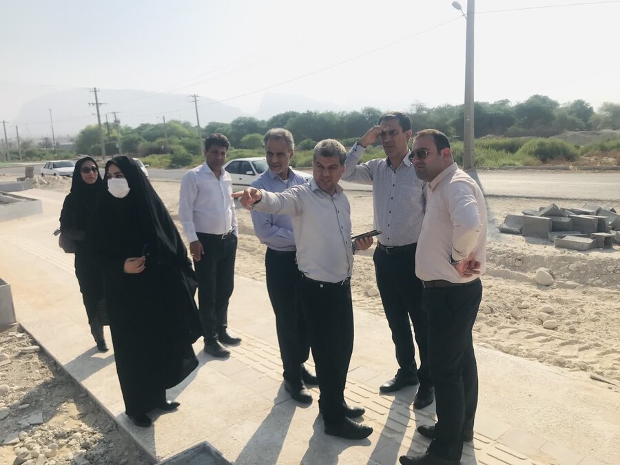 بازدید از پارک ویژه معلولین  در حال ساخت شهر آبدان