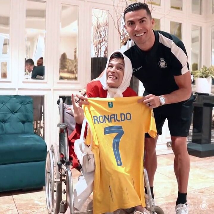 دیدار فاطمه حمامی با کریستیانو رونالدو
