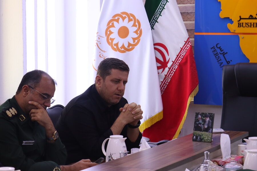 نشست معاون اجرایی سپاه امام صادق (ع) با سرپرست بهزیستی استان بوشهر
