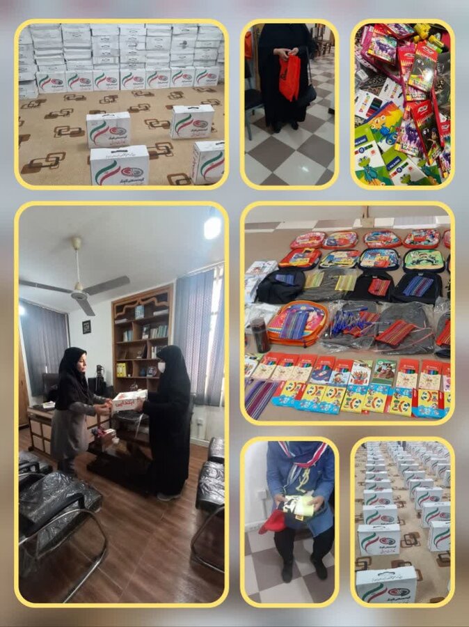 اهدای ۱۵۰ کیف و لوازم تحریر به دانش آموزان زیر پوشش بهزیستی آغاجاری