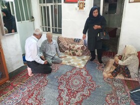 شهریار | بازدید از  زوج سالمند درمنزل به مناسبت هفته گرامیداشت سالمند