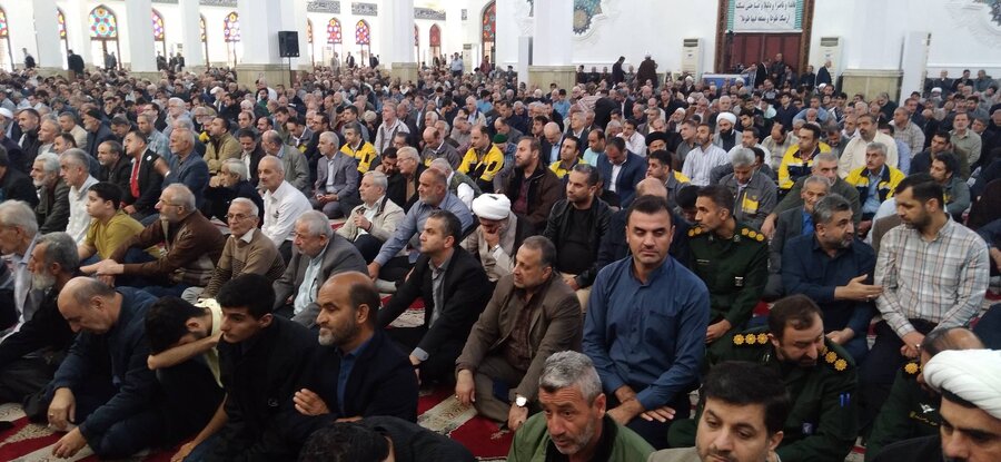حضور مدیرکل و کارکنان بهزیستی گیلان در نماز جمعه رشت و راهپیمایی ضد صهیونیستی