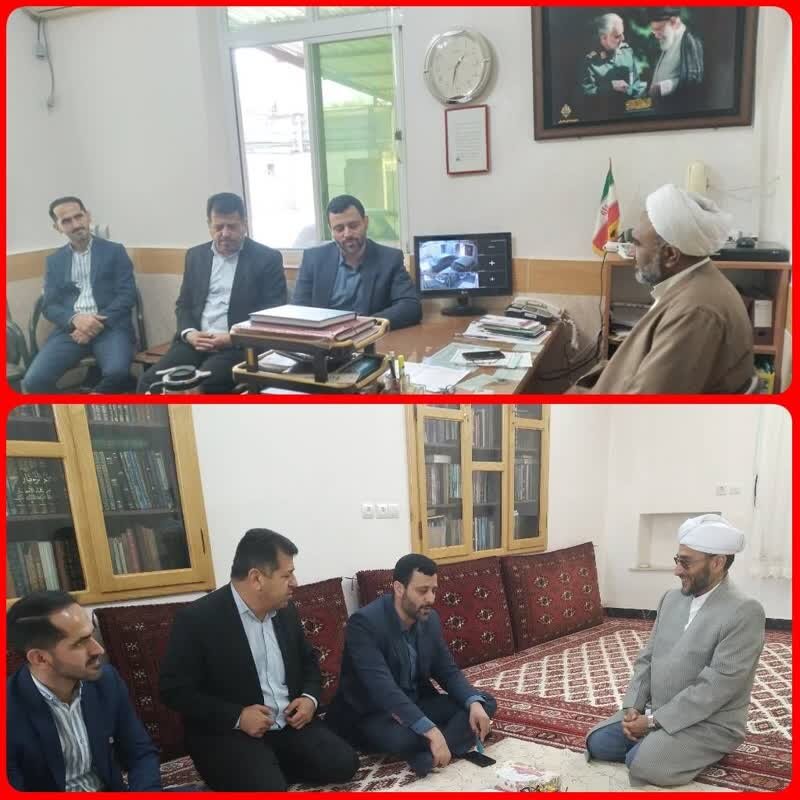 دیدار سرپرست بهزیستی گلستان با امامان جمعه اهل تشیع و تسنن شهرستان کلاله