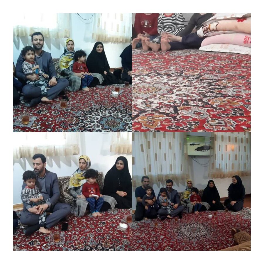 دیدارسرپرست بهزیستی گلستان وسرپرست معاونت اجتماعی با خانواده دارای فرزند سه قلو