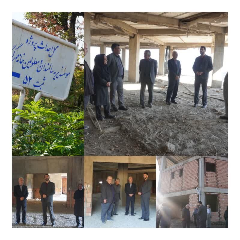 بازدید سرپرست بهزیستی گلستان از پروژه در حال احداث خیریه سالمندان