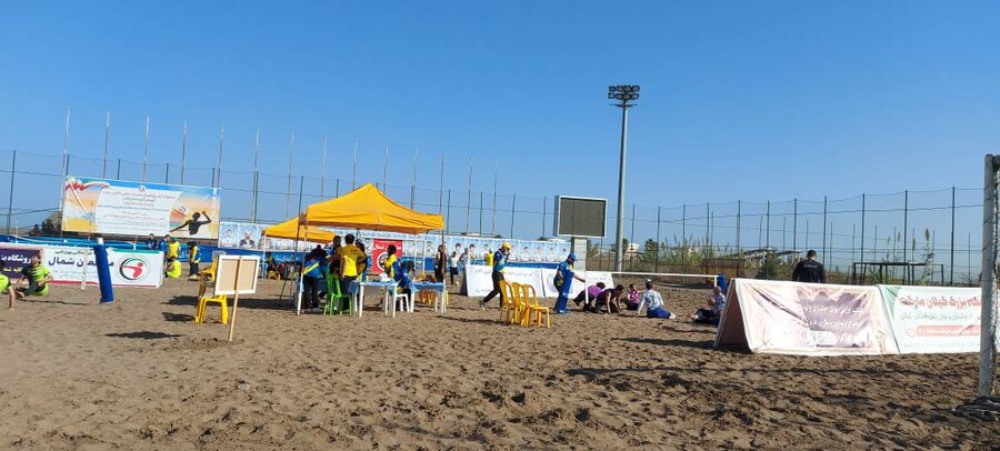 افتتاحیه اولین دوره مسابقات پارا والیبال نشسته ساحلی ویژه جانبازان و توان‌یابان کشور در منطقه آزاد انزلی