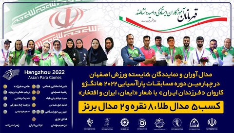 کسب ۱۵ مدال رنگین توسط نمایندگان ورزش اصفهان در هانگژو