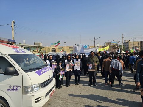 گزارش تصویری|حضور کارکنان بهزیستی شهرستانهای استان خوزستان در راهپیمایی یوم الله۱۳ آبان
